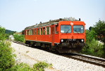 Lokomotiva: 7122.003 ( ex SJ Y1-1323 ) | Vlak: P 5807 ( Knin - ibenik ) | Msto a datum: Perkovi 28.06.2003