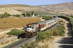 Lokomotiva: DH 413 | Vlak: TLR 254 Al Atlas ( Beni Nsar - Tanger-Ville ) | Msto a datum: Skhinate 15.08.2019