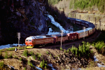 Lokomotiva: Di 4 655 + Di 3 614 | Vlak: Nt 455 ( Trondheim - Bodo ) | Msto a datum: Mo i Rana 29.05.1997