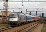 Lokomotiva: 5 370.007 | Vlak: EC 110 Praha ( Warszawa Wsch. - Praha hl.n. ) | Msto a datum: Pardubice hl.n. (CZ) 12.04.2013