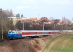 Lokomotiva: 350.004-8 | Vlak: Slu 100201 ( Praha hl.n. - Hlubok nad Vltavou-Zmost ) | Msto a datum: Hemaniky (CZ) 02.04.2011