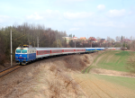 Lokomotiva: 350.004-8 | Vlak: Slu 100201 ( Praha hl.n. - Hlubok nad Vltavou-Zmost ) | Msto a datum: Hemaniky (CZ) 02.04.2011