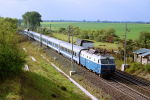 Lokomotiva: 350.006-3 | Vlak: EC 171 Comenius ( Praha-Holeovice - Budapest Kel.pu. ) | Msto a datum: Cerhenice (CZ) 06.09.2000