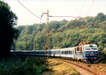 Lokomotiva: 350.013-9 | Vlak: EC 79 Csardas ( Praha hl.n. - Budapest Kel.pu. ) | Msto a datum: Bezprv (CZ) 01.09.2000