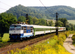 Lokomotiva: 350.015-4 | Vlak: EC 76 | Msto a datum: Brands nad Orlic (CZ) 22.08.2003