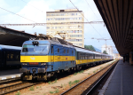 Lokomotiva: 350.016-2 | Vlak: IC 511 Tatran ( Bratislava hl.st. - Koice ) | Msto a datum: Koice 14.08.1994