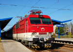 Lokomotiva: 350.017-0 | Vlak: EC 137 Moravia ( Ostrava hl.n. - Budapest Kel.pu. ) | Msto a datum: Beclav (CZ) 08.05.2012