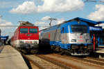 Lokomotiva: 362.005-1, 380.020-8 | Vlak: EC 131 Varsovia ( Warszawa Wsch. - Budapest Kel.pu. ), EC 173 Vindobona ( Hamburg-Altona - Villach Hbf. ) | Msto a datum: Beclav (CZ) 13.05.2013